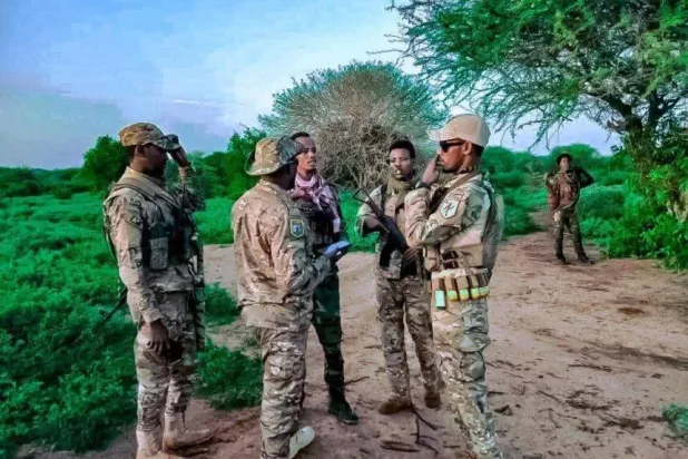 عناصر من الجيش الصومالي في محافظة غوبا السفلى (وكالة الأنباء الصومالية)
