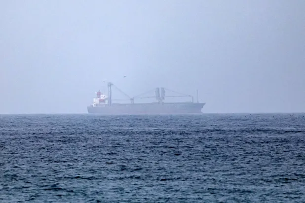 Cargo vessels are seen at one end of the Strait of Hormuz near the coast of Dibba Al Fujairah, United Arab Emirates, 21 July 2026. (EPA)