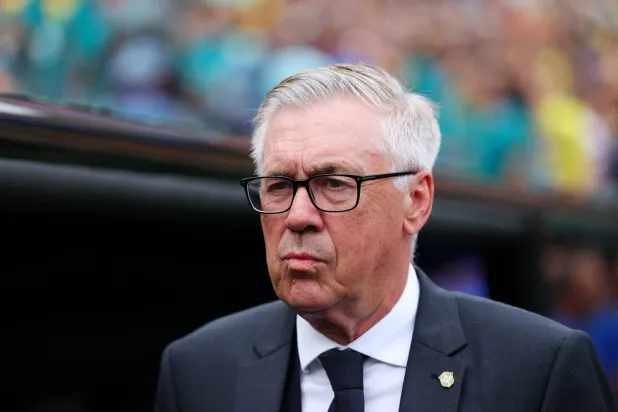 FILE PHOTO: Soccer Football - FIFA World Cup 2026 - Round of 16 - Brazil v Norway - New York New Jersey Stadium, East Rutherford, New Jersey, US - July 5, 2026 Brazil coach Carlo Ancelotti before the match REUTERS/Mike Segar/File Photo