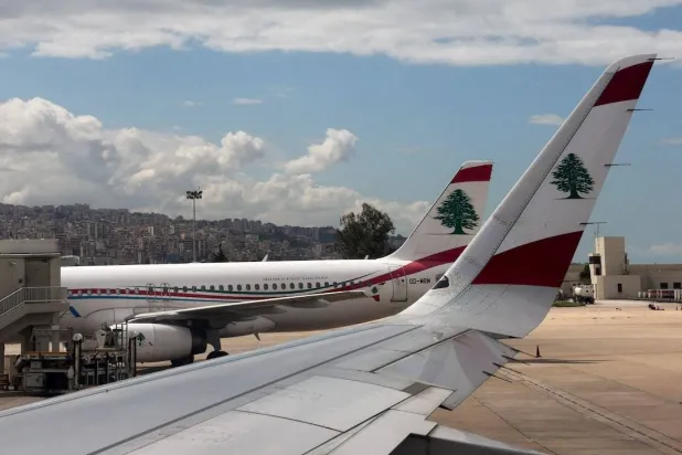 A view of Lebanese Middle East Airlines airplanes on the tarmac at Beirut-Rafik Hariri International Airport, amid flight cancellations and escalating hostilities between Israel and Hezbollah, as the US-Israeli conflict with Iran continues, in Beirut, Lebanon, March 31, 2026. (Reuters) 
