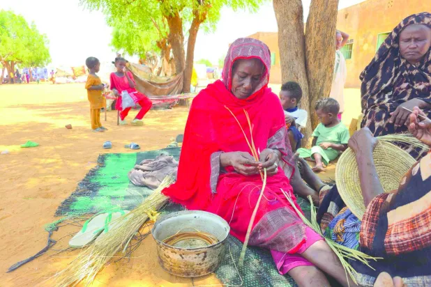 سودانيات في مخيم للنازحين بالقرب من مدينة الأبيض السودانية 29 يونيو 2026 (أ.ف.ب)