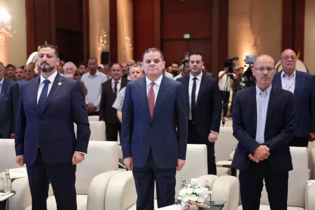 رئيس حكومة «الوحدة» عبد الحميد الدبيبة خلال مشاركته في فعالية الأسبوع الماضي (مكتب الدبيبة)