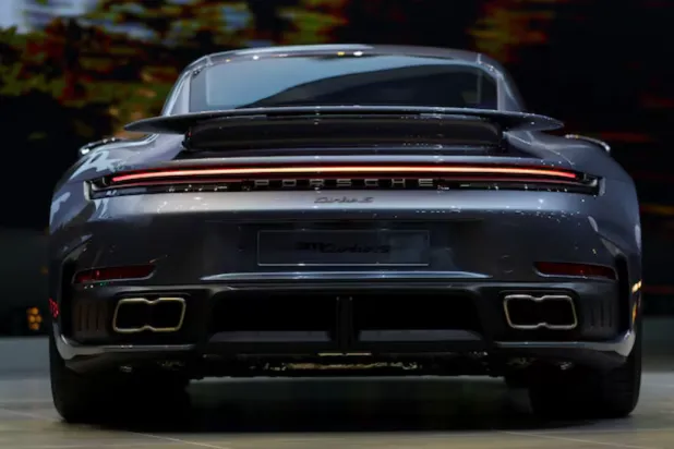 Porsche 911 Turbo S is presented during a media preview ahead of the IAA Munich auto show, in Munich, Germany, September 7, 2025. REUTERS/Kai Pfaffenbach 