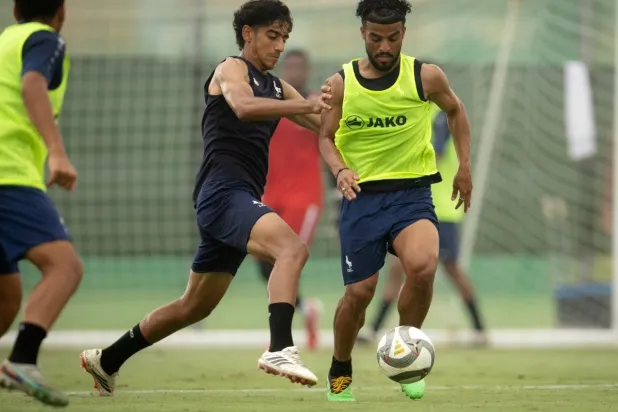 من تدريبات الاتفاق في معسكره الصيفي بإسبانيا (موقع النادي)