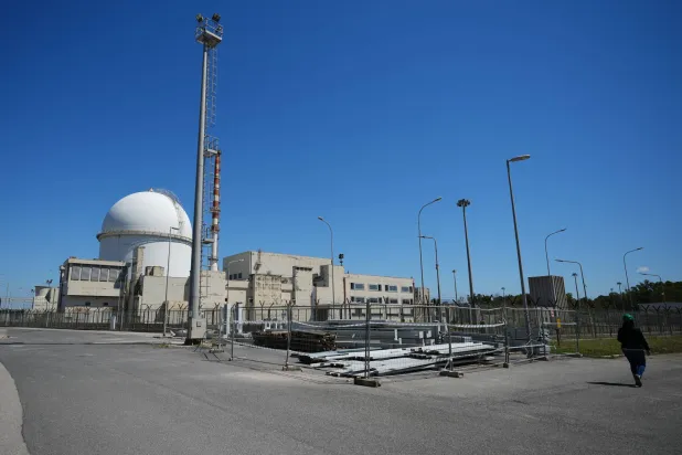 A view of a small reactor of the former nuclear power plant of Latina, Italy, Thursday, June 18, 2026. (AP Photo/Alessandra Tarantino)
