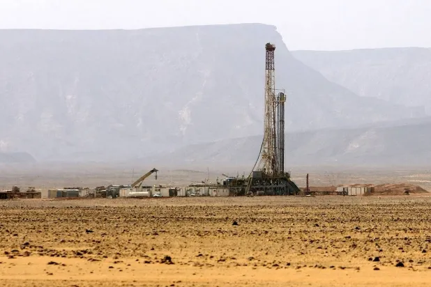 An oil field in southwest Libya in 2020. (AFP)