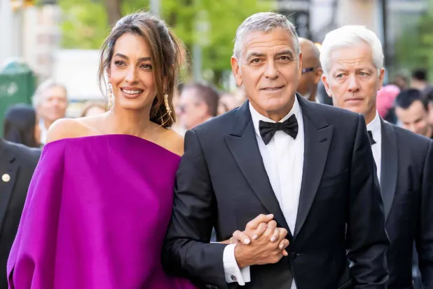 Amal Clooney and George Clooney in New York City on April 27, 2026. (Getty Images)