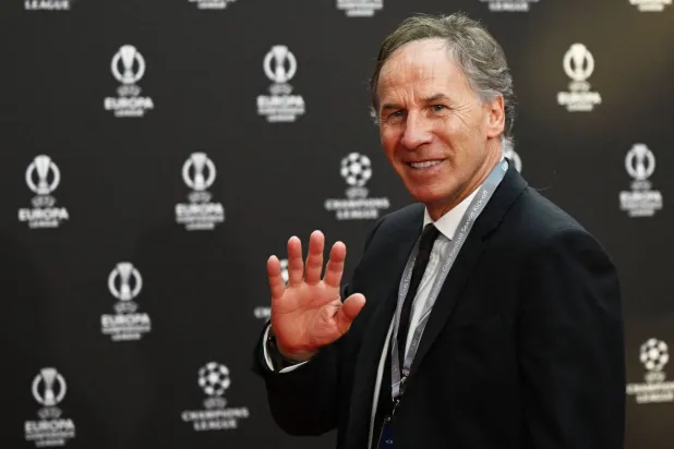AC Milan's Italian Honorary vice-president and former player Franco Baresi arrives for the draw ceremony for the 2022-2023 UEFA Champions League football tournament in Istanbul on August 25, 2022. (AFP)