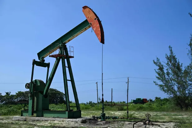 An old oil pump is pictured in Boca de Jaruco, Matabeque Province, Cuba on July 29, 2026. (AFP)