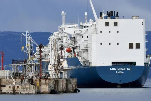 The new floating terminal for liquefied gas boosts Croatia's import capacity. DENIS LOVROVIC / AFP/File
