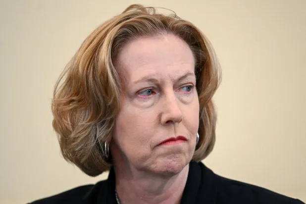 FILE PHOTO: BP CEO appointee Meg O'Neill attends a meeting, hosted by Britain's Prime Minister Keir Starmer, to discuss the US-Israeli conflict with Iran and the impact on the Strait of Hormuz, in London, Britain, March 30, 2026. REUTERS/Jaimi Joy/Pool/File Photo