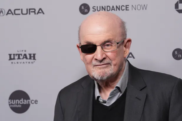 FILE - Novelist Salman Rushdie attends the premiere of the documentary film "Knife: The Attempted Murder of Salman Rushdie" during the Sundance Film Festival on Jan. 25, 2026, at The Ray in Park City, Utah. (AP Photo/Chris Pizzello, File)