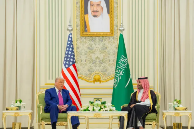 Saudi Crown Prince Mohammed bin Salman and US President Donald Trump in Riyadh last year (SPA)