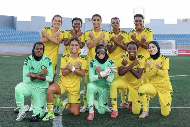 فريق سيدات النصر يلعب نصف نهائي غرب آسيا (نادي النصر)