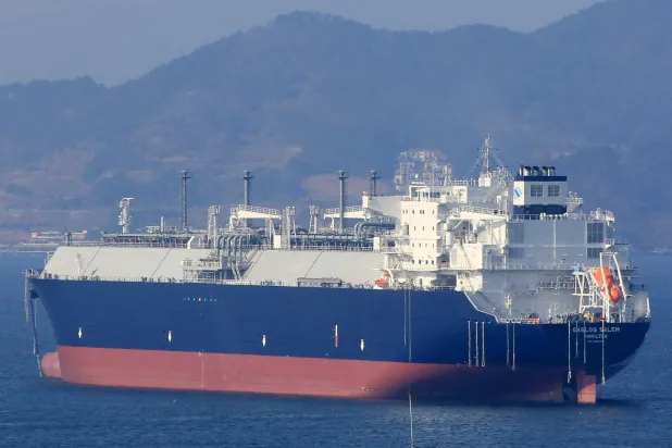 A view of the Gaslog Salem vessel at sea off the coast of Geoje, South Gyeongsang Province, South Korea, February 7, 2015. Vladimir Tonic/Handout via REUTERS/File Photo  