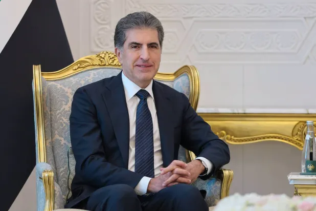 رئيس إقليم كردستان العراق نيجيرفان بارزاني (الرئاسة السورية)