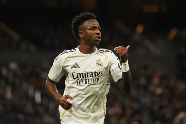 Football - LaLiga - Real Madrid v Real Betis - Santiago Bernabeu, Madrid, Spain - January 4, 2026 Real Madrid's Vinicius Jr reacts. (Reuters)