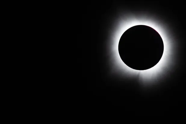 (FILES) BRADY, TEXAS - APRIL 08: The moon fully passes over the sun's horizon during a Total solar eclipse on April 08, 2024 in Brady, Texas. (Photo by Brandon Bell / GETTY IMAGES NORTH AMERICA / AFP)