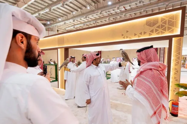 المزاد يوفر خيارات متنوعة من سلالات الصقور المتميزة (واس)