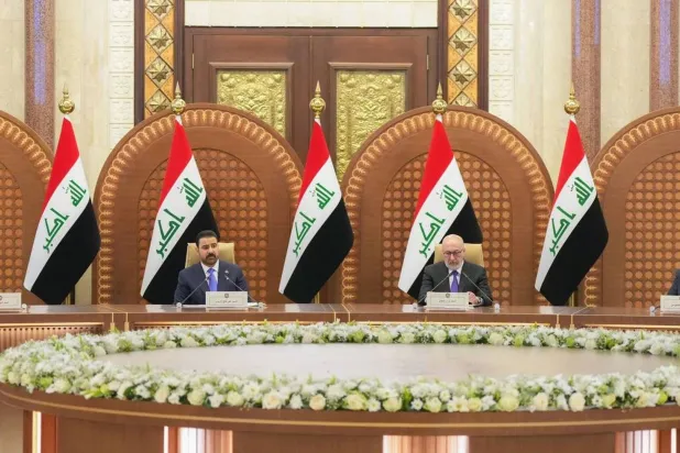 جانب من اجتماع ائتلاف «إدارة الدولة» في بغداد مساء الأربعاء (إعلام حكومي)