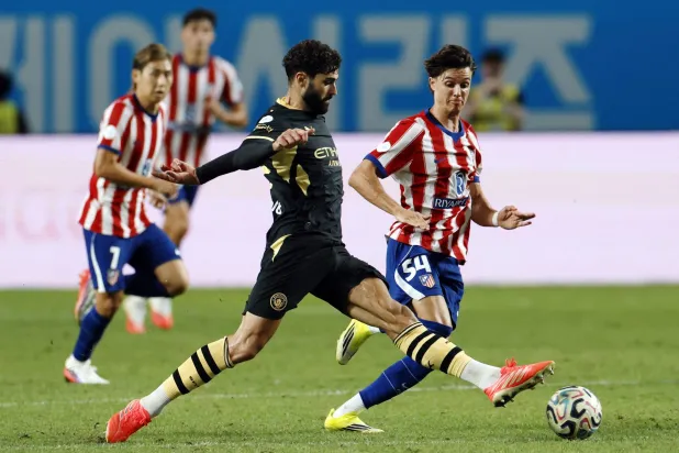 تغلَّب فريق مانشستر سيتي الإنجليزي على نظيره أتلتيكو مدريد الإسباني بنتيجة 3 - 1 (رويترز)