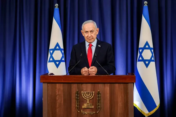 Israeli Prime Minister Benjamin Netanyahu speaks during a press conference in Jerusalem on March 19, 2026. (AFP)