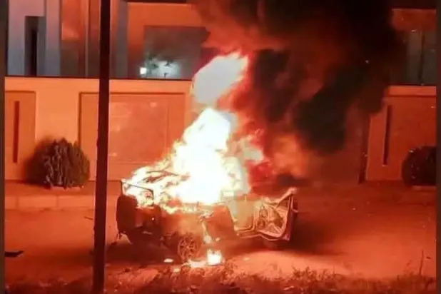 Libya medyasında dolaşan bir fotoğraf, patlamanın meydana geldiği yeri gösteriyor