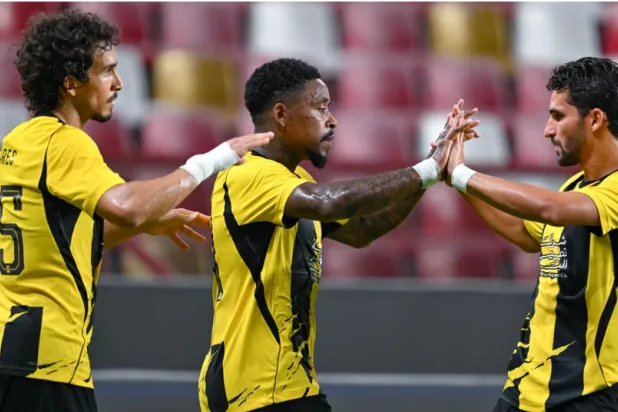 فرحة لاعبي الاتحاد أمام الجزيرة تكررت أربع مرات (الاتحاد الآسيوي)