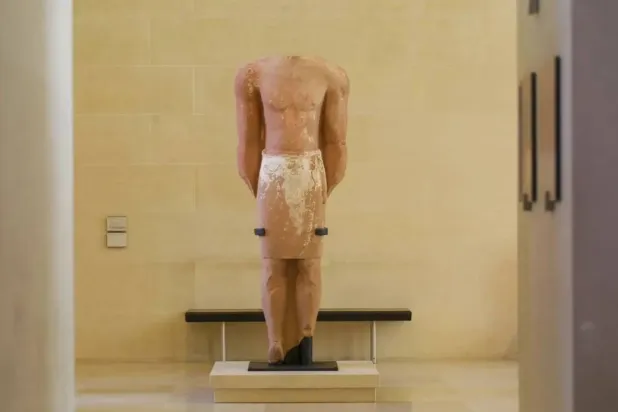 Statue from AlUla dating to the Lihyanite period, temporarily on display at the Louvre Museum, reflects AlUla’s rich heritage and role in human civilization. (SPA) 