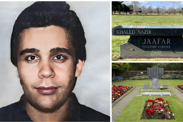 A photo of Lebanese-American Khaled Nazir Jaafar and his memorial. (Lockerbie Legacy Foundation website)