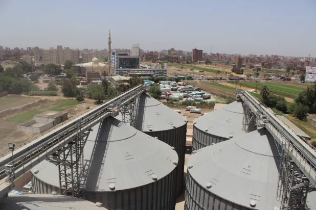 صوامع للقمح في دلتا مصر (تصوير: عبد الفتاح فرج)
