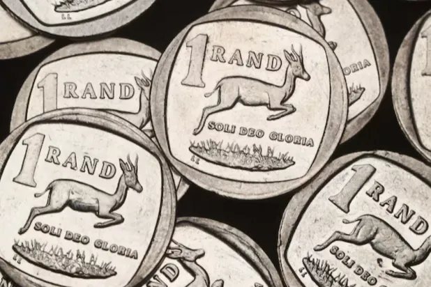 South African Rand coins are seen in this illustration picture taken October 28, 2020. REUTERS/Mike Hutchings/Illustration 