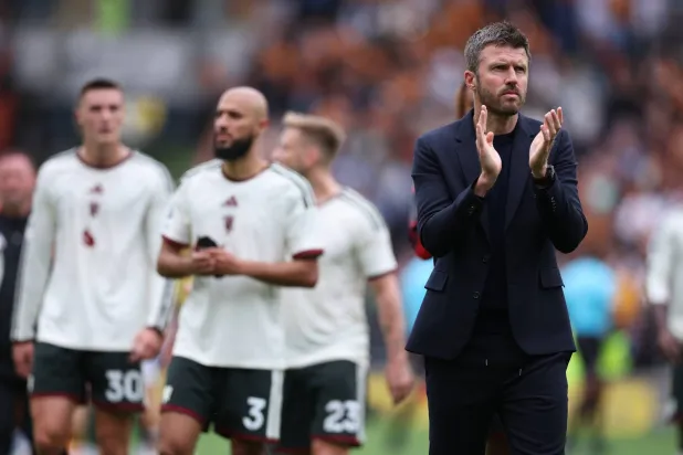 Manchester United head coach Michael Carrick reacts after losing the English Premier League match Hull City against Manchester United, in Hull, Britain, 22 August 2026. (EPA)