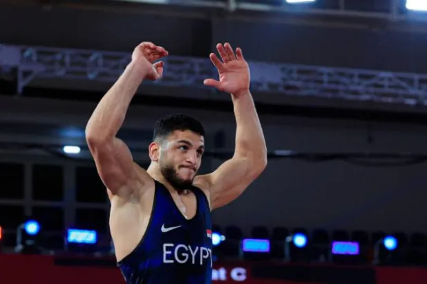 المصارع المصري محمد القاسم (الاتحاد المصري للمصارعة)