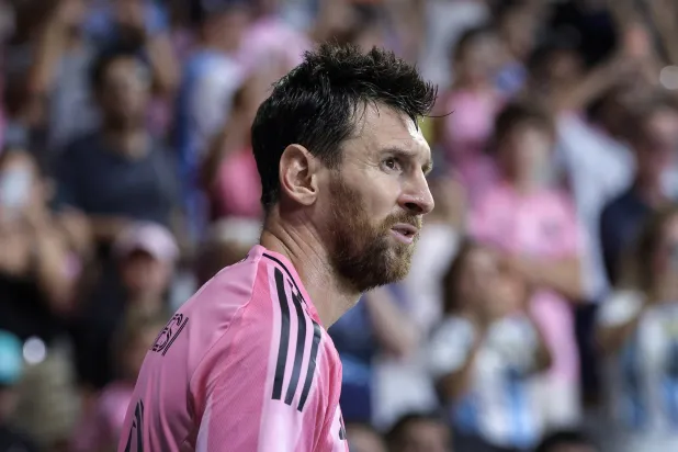 Inter Miami CF forward Lionel Messi reacts during the MLS soccer match between Inter Miami CF and Toronto FC at Nu Stadium in Miami, Florida, USA, 22 August 2026.  EPA/CRISTOBAL HERRERA-ULASHKEVICH