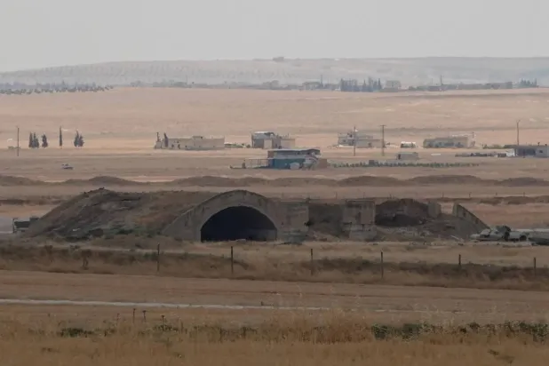 Abu al-Duhur airbase following strikes, Syria, August 18, 2026. REUTERS/Stringer