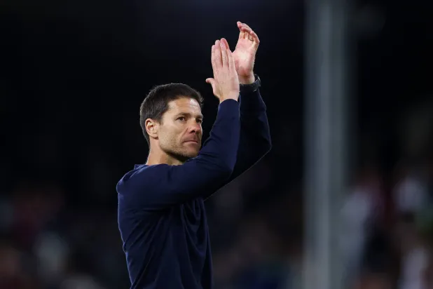 Football - Premier League - Fulham v Chelsea - Craven Cottage, London, Britain - August 24, 2026 Chelsea manager Xabi Alonso celebrates after the match. (Reuters)
