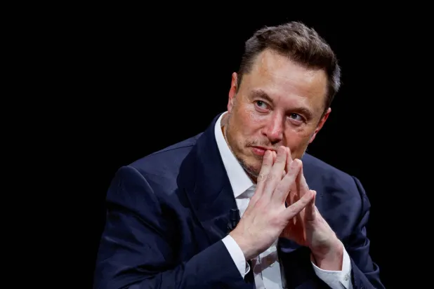 Elon Musk, CEO of Tesla and SpaceX, gestures as he attends the Viva Technology conference dedicated to innovation and startups at the Porte de Versailles exhibition center in Paris, France, June 16, 2023. (Reuters)