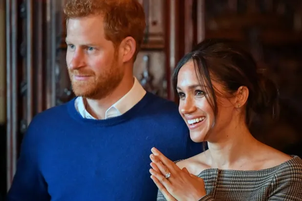 Britain’s Prince Harry and his wife, Meghan. (AP)

