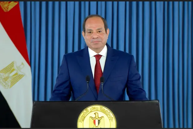 الرئيس المصري عبد الفتاح السيسي في احتفالية سابقة (الرئاسة المصرية)