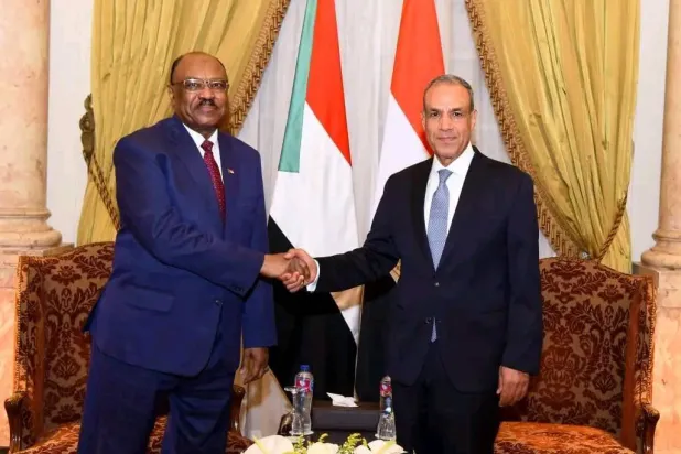 وزير الخارجية المصري ونظيره السوداني خلال لقاء سابق في القاهرة (الخارجية المصرية)