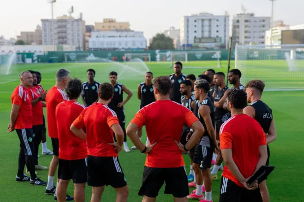 لاعبو الأهلي خلال التدريبات (النادي الأهلي)