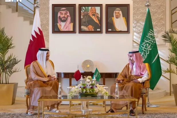 Saudi Minister of Foreign Affairs Prince Faisal bin Farhan bin Abdullah met with his Qatari counterpart, Sheikh Mohammed bin Abdulrahman bin Jassim Al Thani. (SPA)