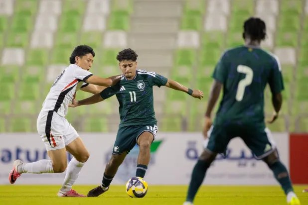 جانب من مباراة السعودية وهونغ كونغ (الاتحاد السعودي)