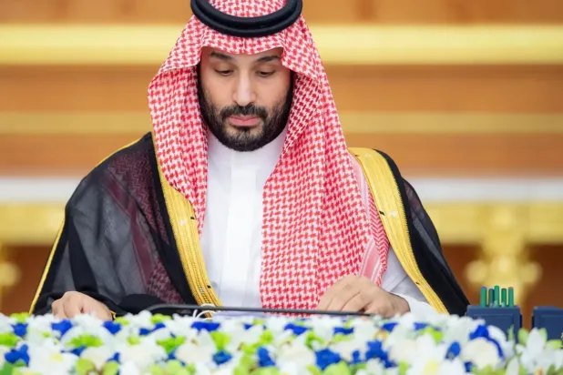 Saudi Prince Mohammed bin Salman bin Abdulaziz Al Saud, Crown Prince and Prime Minister, chairing a Cabinet session - SPA