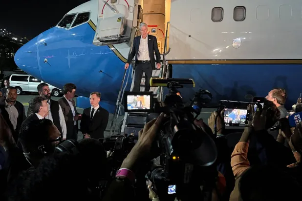 US Energy Secretary Chris Wright disembarks a plane as he arrives in Maiquetia, Venezuela, September 1, 2026. (Reuters) 