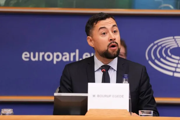 Greenland's Foreign Minister Mute Bourup Egede speaks during the Foreign Affairs and Development Committee at the European Parliament in Brussels, Wednesday, Sept. 2, 2026. (AP)
