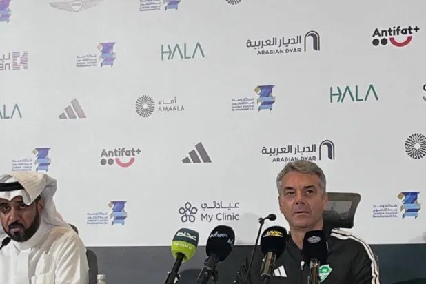بوسيتش خلال المؤتمر الصحافي (فيصل المفضلي)