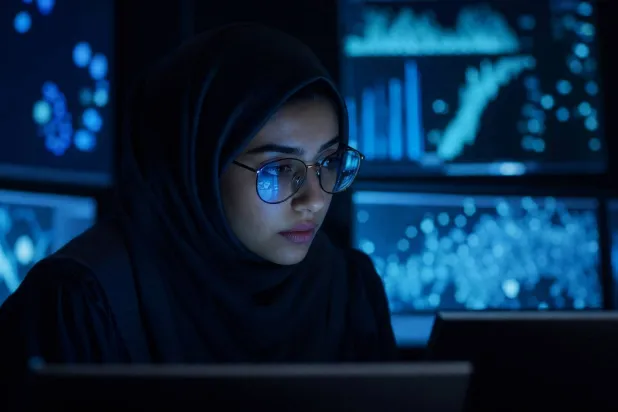 تستهدف الأكاديمية تدريب واعتماد وتأهيل وتوظيف أكثر من 20 ألف متخصص سعودي في الذكاء الاصطناعي والبيانات بحلول 2034 (أدوبي)