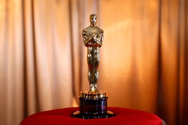 FILE - An Oscar statuette sits on display at an opening event for the "Meet The Oscars, New York" exhibit at the Time Warner Center in New York, Feb. 25, 2010. (AP Photo/Jason DeCrow, File)